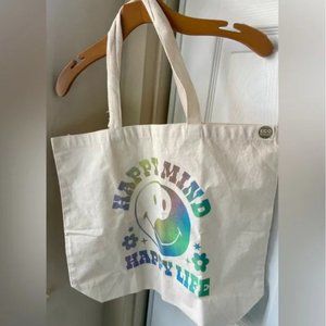 NWT Smiley Happy Mind Happy Life Ecobag tote